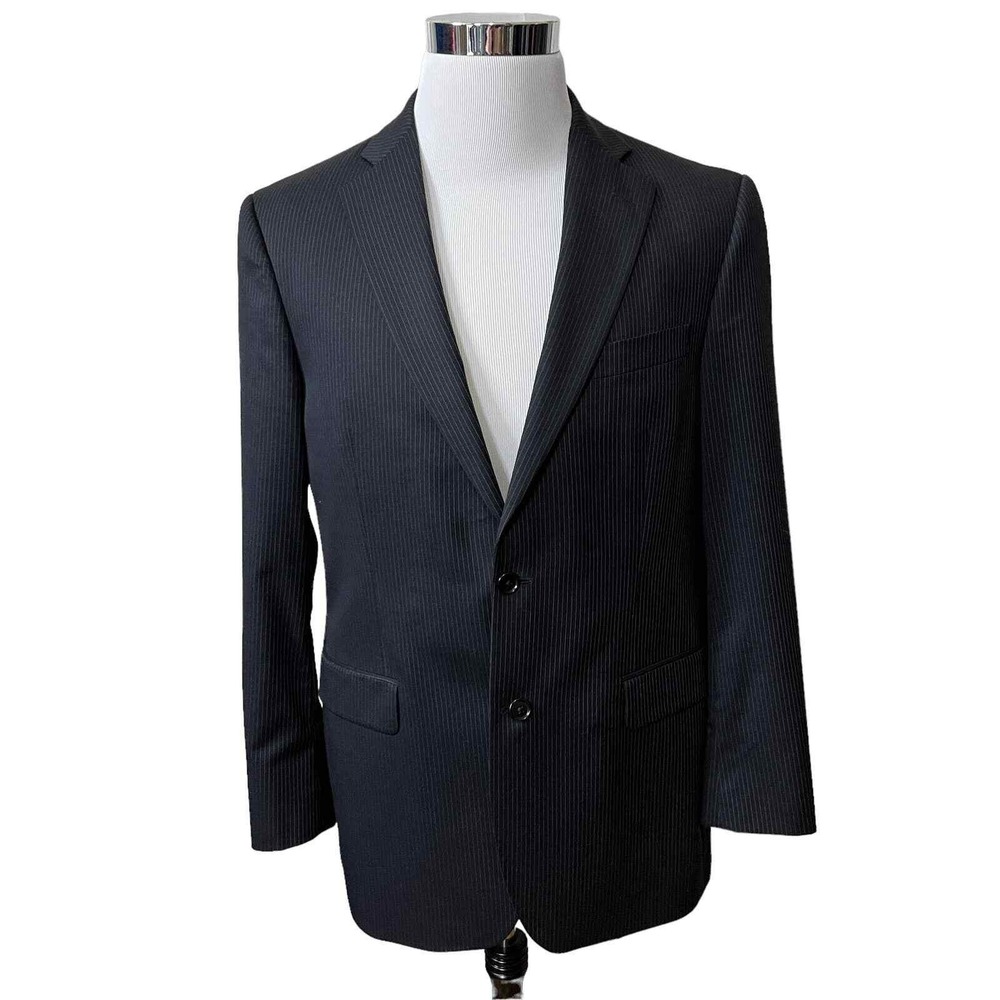 346 Brooks Brothers Stretch Mens 41R Wool Blend Pin Striped Blazer